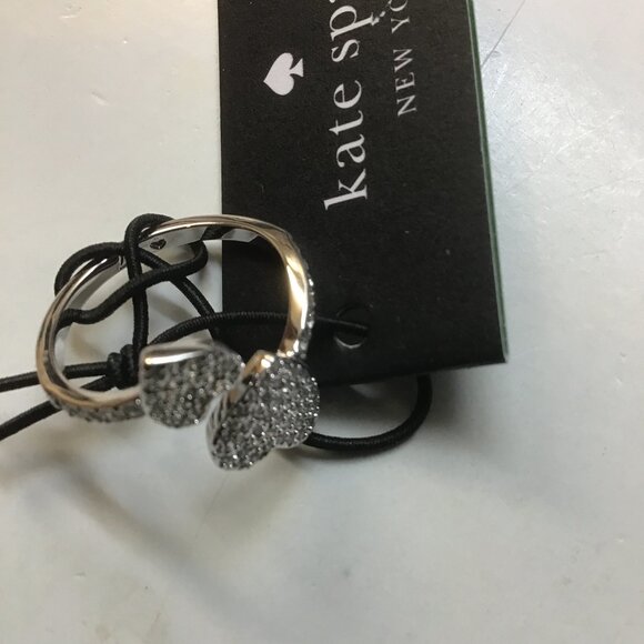 Kate Spade New Silver Double Heart Ring - Picture 1 of 3